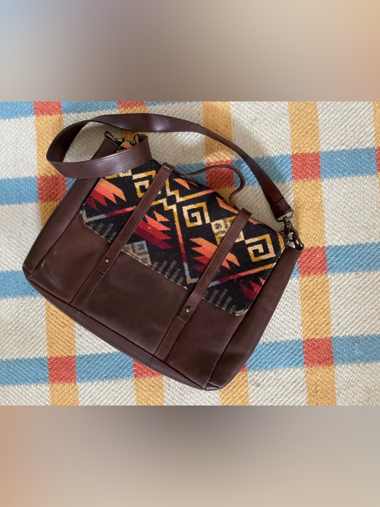 Pendleton Handbags - Pendleton Leather and Wool Messenger Bag